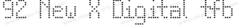 92 New X Digital tfb Light字体转换